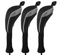 Andux Lot de 3 Couvre-Clubs Hybrides Longs avec numéros Cadran CTMT-01, Gris