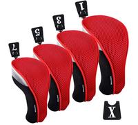 Andux Lot de 4 housses pour driver de golf en bois 460 cc