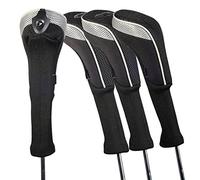 Andux Lot de 4 Long Cou Club de Golf Hybride Couvre Tête CTMT-01 (Gris)