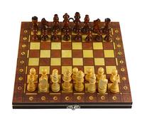 Andux Magnétique Pliant en Bois Jeu D'échecs GJXQ-03 (9,4 X 9,4 Pouces)