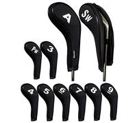 Andux numéro Capuchon de Golf Avez Nuque Long zippé 10pcs Noir MT/w09