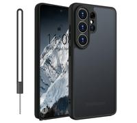 Andwing Coque de protection mate pour Samsung Galaxy Ultra 6,9" - Standard militaire - Protection contre les chutes - Dos translucide mat - Anti-traces de doigts - Anti-rayures - Durable - Noir