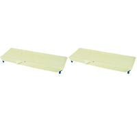 Andy & Helen - Housse de Couette (au-Dessus+Dessous) pour lit d'enfant avec Coins élastiques pour Une adhérence Totale. Dimensions Standard 65x140 cm en 100% Coton, Jaune (Lot de 2)