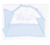 Andy & Helen® Parure de lit 3 pièces : Drap Plat, Drap-Housse et taie d'oreiller, 100% Coton, Bleu Ciel