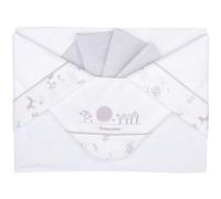 Andy&Helen Parure de lit bébé brodée + Dessous avec Coins élastiques + taie d'oreiller