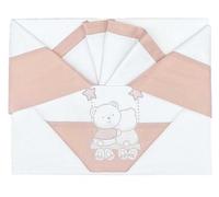 Andy & Helen - Parure de lit pour Maxi Berceau/côté lit/Next to me brodé + Dessous avec élastiques et taie d'oreiller, Rose.