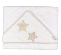 Andy & Helen Peignoir triangulaire 600D50 crème brodée en éponge 100% coton