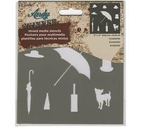 Andy Skinner Mixed Media Accessoires Pochoir 15,2 x 15,2 cm, Gris, 16 x 16 x 0,3 cm