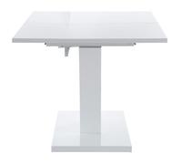 Andy-table à Manger En Blanc Brillant Avec Rallonge 6 Personnes L140