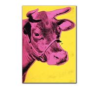 Andy Warhol Animal Art Toile Peintures Minimaliste Coloré Vache Affiches et Gravures Art Mural pour Salon Décoration Murale 70x90cm (28x35in) Sans Cadre
