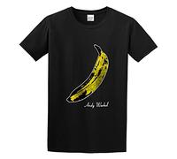 Andy Warhol Banana The Velvet Under Ground & Nico Rock E Pop Art Men Adult Short Sleeve Black L
