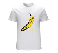 Andy Warhol Banana Unisex T-Shirt Printed Tee Graphic Top Men White Shirt 3XL