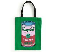 Warhol Soup Can Canvas Tote Bag - Green