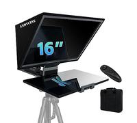ANDYCINE Autocue Teleprompter Kit 16" avec contrôleur d'application, compatible avec iPad, tablette, Autocue portable pour appareil photo reflex numérique, objectif grand angle avec sac de transport