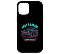 Andy's Garage Hotrod Voiture classique pour le nom Andy Coque pour iPhone 12/12 Pro