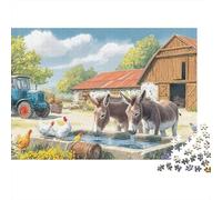 âne 1000 Piece Recycled Cardboard DIY Art de la Campagne Jigsaw Puzzle Adults Kids Holiday Activity Family Fun Gift Cognitive Development for Kids 38x26cm/1000pcs