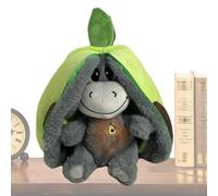 Âne avec une bouffée de jouets en peluche avec un motif de dessin animé de fruits et une lumière musicale | Les jouets salissants pour les bébés se sont endormis, apprenant un animal pour les tou