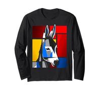 Ane Coloré Animal Illustration Graphique Âne Manche Longue