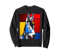 Ane Coloré Animal Illustration Graphique Âne Sweatshirt