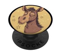 Âne drôle avec Une Expression perplexe pour Une Ambiance Amusante PopSockets PopGrip Adhésif