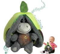 Âne en Peluche pour soulager Le Stress, Âne endormi avec lumières Musicales, Animal en peluche respirant, Peluche respiratoire, Jouet d'âne respirant, Cadeau De Jouets pour Enfant, oreiller en pelu