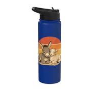 Âne et bébé chèvre animal mignon meilleurs amis Stainless Steel Insulated Water Bottle