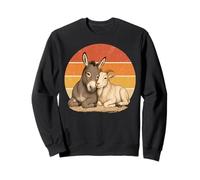 Âne et bébé chèvre Animal Mignon Meilleurs Amis Sweatshirt