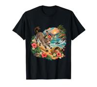 Âne ludique dans Une crique Lumineuse de l'océan Tropical T-Shirt