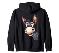 Âne Mignon Qui se penche - Illustration Animale Cartoon Sweat à Capuche