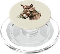 Âne Portant Un nœud et Mangeant des Fleurs PopSockets PopGrip pour MagSafe