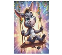 Âne Puzzle en Bois 1000 Pièces pour Adultes Et Enfants, Puzzles Impossible, Jeu De Patience Coloré, À Partir De 12 Ans 78×53cm