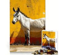 Âne tacheté Contre Un Mur coloré Puzzle de 1000 pièces pour Adultes Jeu de logique et de complicité Qualité supérieure Cadeau de qualité 38x52cm