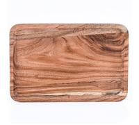 Anea Plateau à clés en bois d'acacia fait à la main 30 cm