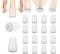 Aneaseit Lot de 16 Protections de Sol pour Pieds de Chaise - 2,5 cm - Patins en Silicone avec Dessous en Feutre pour planchers en Bois Dur et Pieds de Meubles - Capuchons en Caoutchouc pour chaises -