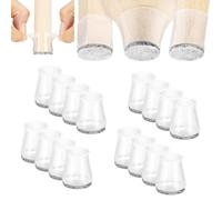 Aneaseit Protection Pied de Chaise - 2.9cm x 16 pcs Crystal - Feutrine en Silicone Doux Qui Protège Le Parquet des Pieds de Meubles - Tampon Patin Protege Chaises - Small