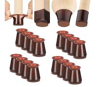 Aneaseit Protection Pied de Chaise - 2.9cm x 16 pcs Noyer Foncé - Feutrine en Silicone Doux Qui Protège Le Parquet des Pieds de Meubles - Tampon Patin Protege Chaises - Small