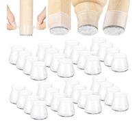 Aneaseit Protection Pied de Chaise - 3.8cm x 32 pcs Crystal - Feutrine en Silicone Doux Qui Protège Le Parquet des Pieds de Meubles - Tampon Patin Protege Chaises - Medium
