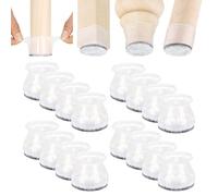 Aneaseit Protection Pied de Chaise - 5cm x 16 pcs Crystal - Feutrine en Silicone Doux Qui Protège Le Parquet des Pieds de Meubles - Tampon Patin Protege Chaises - Large