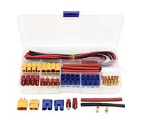 AneegFPV Dean EC3 XT60 Connecteur T mâle/Femelle 16AWG Fil en Silicone Tubes thermorétractables pour FPV Drone Car Lipo Battery (EC3 XT60 Connectors)