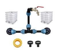 ANEELV Kit de raccordement IBC pour 1 à 2 réservoirs d'eau de pluie - avec col de cygne 3/4", avec ou sans bec conteneur, pour réservoirs d'eau de pluie, seaux, citernes de pluie, conteneurs IBC