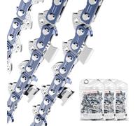 ANEELV Lot de 3 chaînes de tronçonneuse 35 cm LP 1,3 mm 52TG | Acier 65Mn, durci à haute température, résistant à l'usure, lubrifié à l'huile - Pour Husqvarna, Einhell, Dolmar, Makita