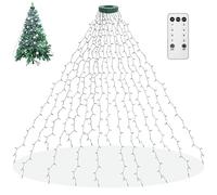 aneeway Guirlande Lumineuse de Noël Blanc Froid, 2m 400 LED Fairy Lights 8 Modes d'Eclairage, Fonction Mémoire pour Intérieur Extérieur Fenêtre Noël Mariage Anniversaire Maison Chambre Jardin Patio