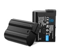 Anegine EN-EL15c Batterie 2500 mAh Décodage complet avec câble de charge de type C 2 en 1 pour Nikon Z8, Z7, Z7 II, Z6 II, Z6 II, Z6 III, Z5, D850, D810, D810A, D800, D800e, D780, D750, D610A 0,D60.