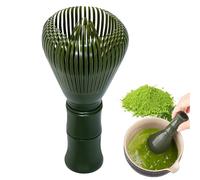 Anei Fouet à matcha - Fouet à matcha en résine lavable au lave-vaisselle, brosse à thé japonaise traditionnelle, fabriquée à la main et résistante pour une cérémonie du thé mousseuse (vert)
