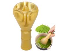 Anei Fouet à matcha - Fouet à matcha en résine lavable au lave-vaisselle, brosse à thé japonaise traditionnelle, fabriquée à la main et résistante pour une cérémonie du thé mousseuse (Jaune)