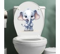 ANEIDA 30 * 22CM 2 pièces 3 D éléphant auto-adhésif couvercle de toilette autocollants drôle Pvc étanche siège de toilette autocollants pour couvercle salle de bain Stickers muraux
