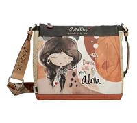 Anekke Sac bandoulière Alma 3 compartiments Marron 28x24x8 cm bandoulière réglable