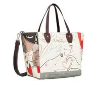 Sac Shopper noir Alma - 2 en 1 pratique et spacieux | Intérieur amovible et poignées réglables | Dimensions : 44 x 25 x 18 cm - Sacs pour femme, Divers