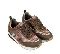 Anekke Chaussures de sport Core en cuir et imprimé multicolore, inspirées de la stratification de la terre, marron, 38 EU