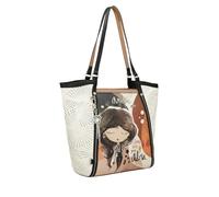 Anekke Grand sac de courses, intérieur spacieux | Poches arrière et poignées confortables - Dimensions : 38 x 28 x 13 cm - Accessoires et accessoires pour femme Multicolore
